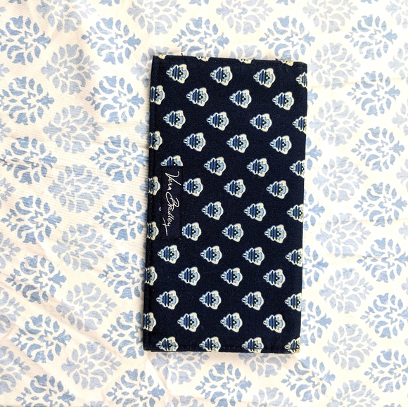 Vera bradley dark blue checkbook cover